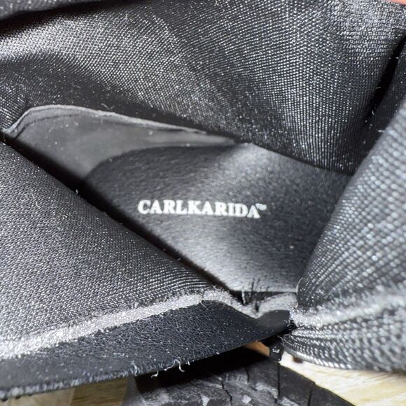 Women's Fashion Thick Heel Riding Boots Black Side Zipper Durable Elegant 7.5 - Picture 12 of 16